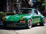 Irish Green Porsche 911 at Cars & Coffee Oak Park