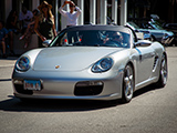 Silver Porsche Boxster