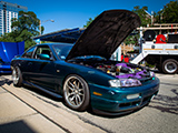 Green Nissan 240SX with V8 Engine