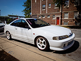 White Acura Integra GS-R with JDM Front