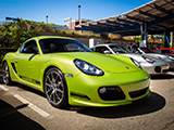 Green Porsche Cayman R in Oak Park