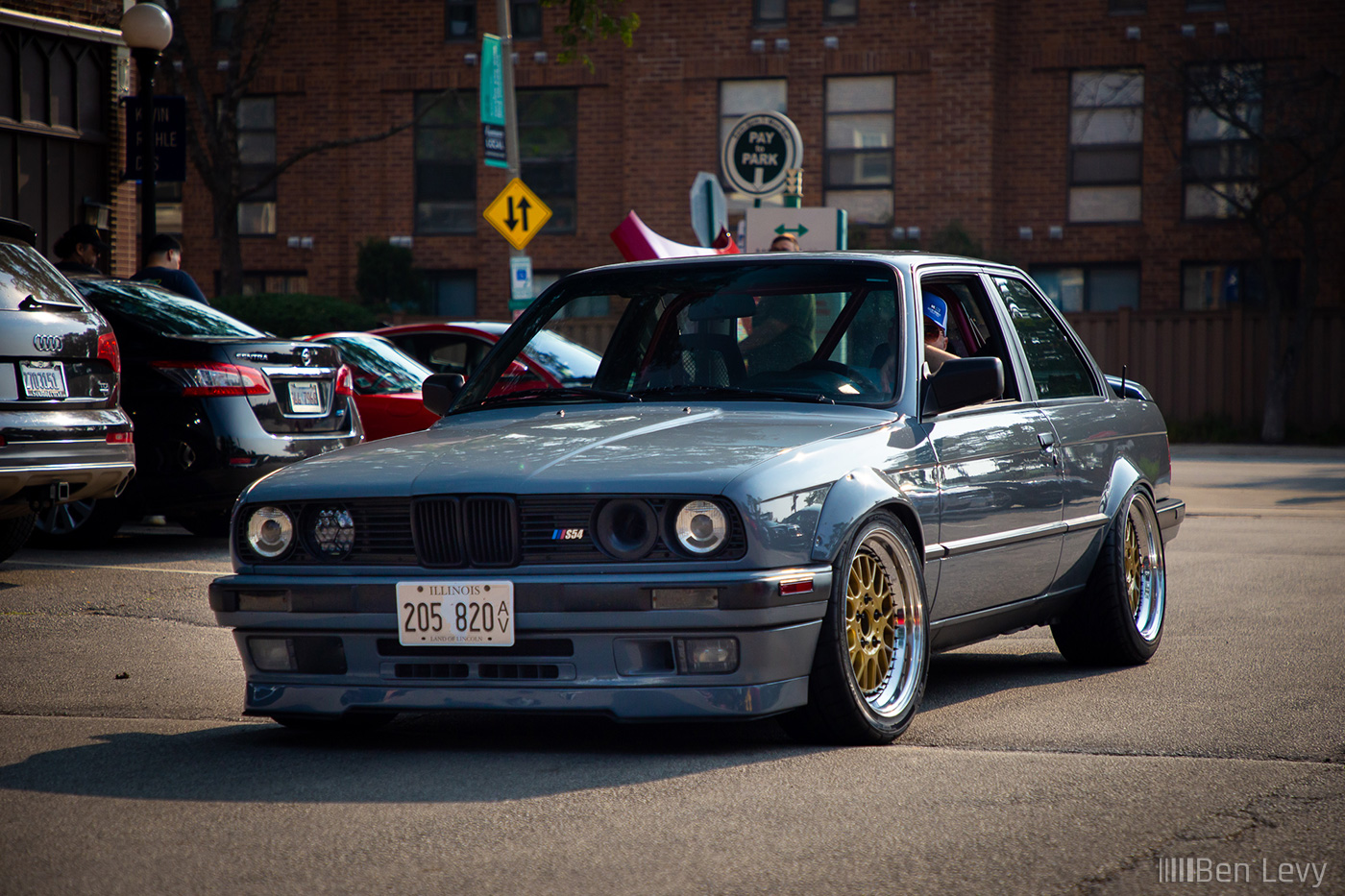 Grey E30 BMW with S54