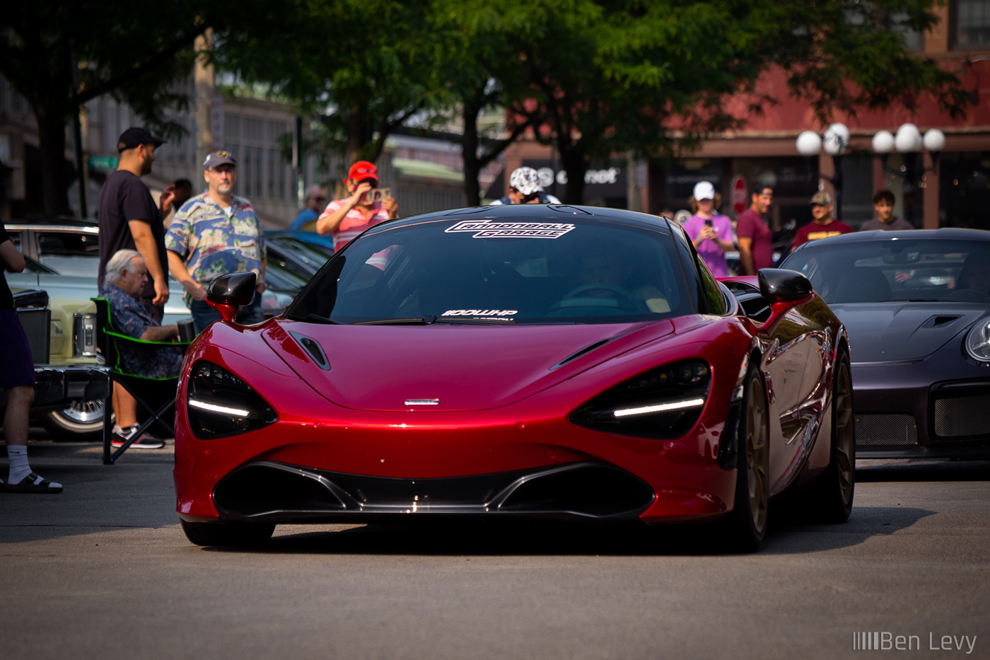 Red McLaren 720S Cars & Coffee Oak Park