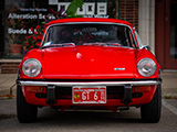Front of Red Triumph GT6 Mk3