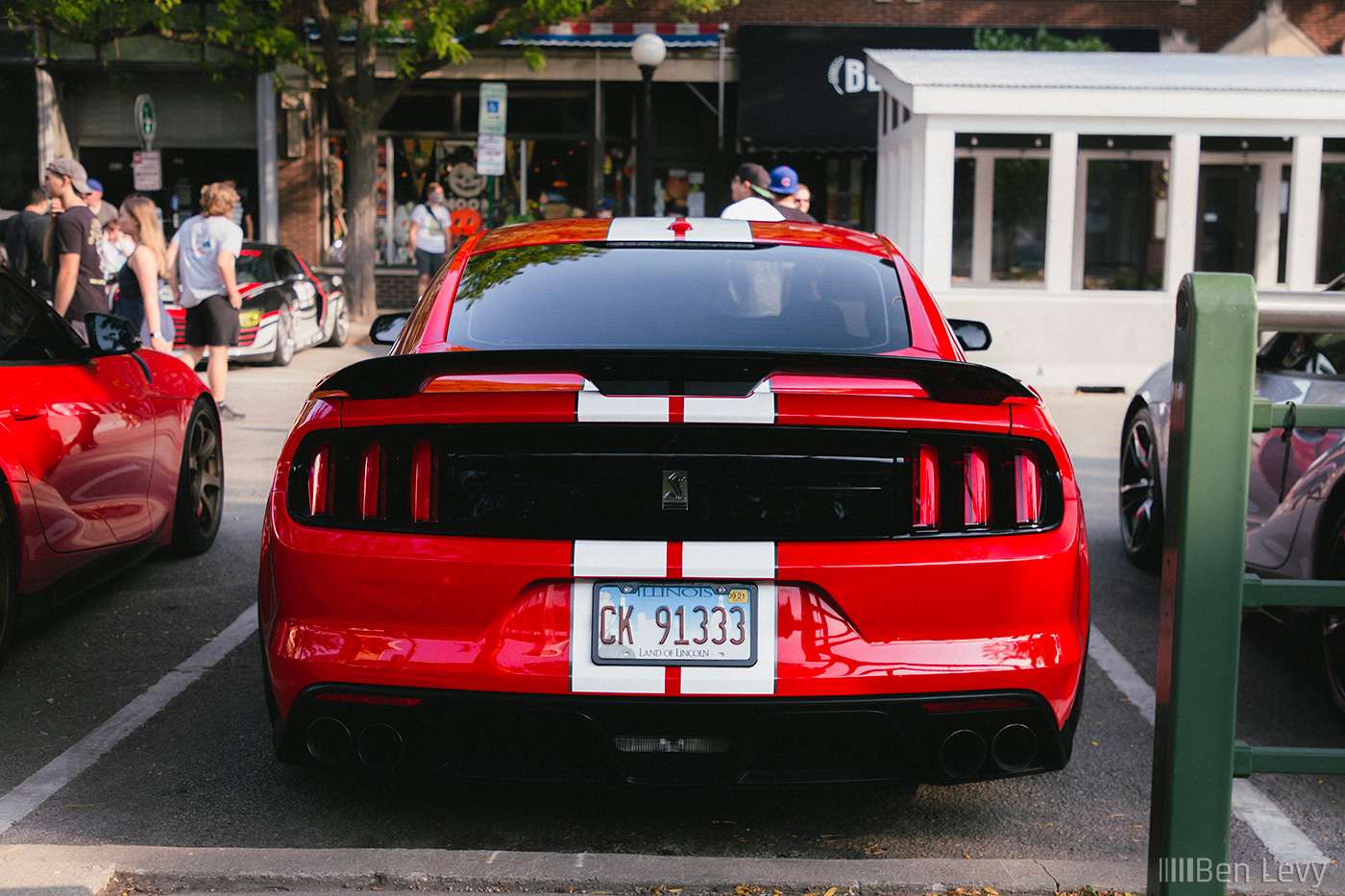 Rear of Red Shelby GT 350
