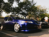 Bagged Acura TL with Blue Wrap