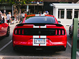 Rear of Red Shelby GT 350