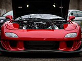 Front Bumper of JDM Mazda RX-7 in Red
