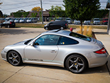 Silver Porsche 911 at Porsches & Pastries at Olsen Motorsports