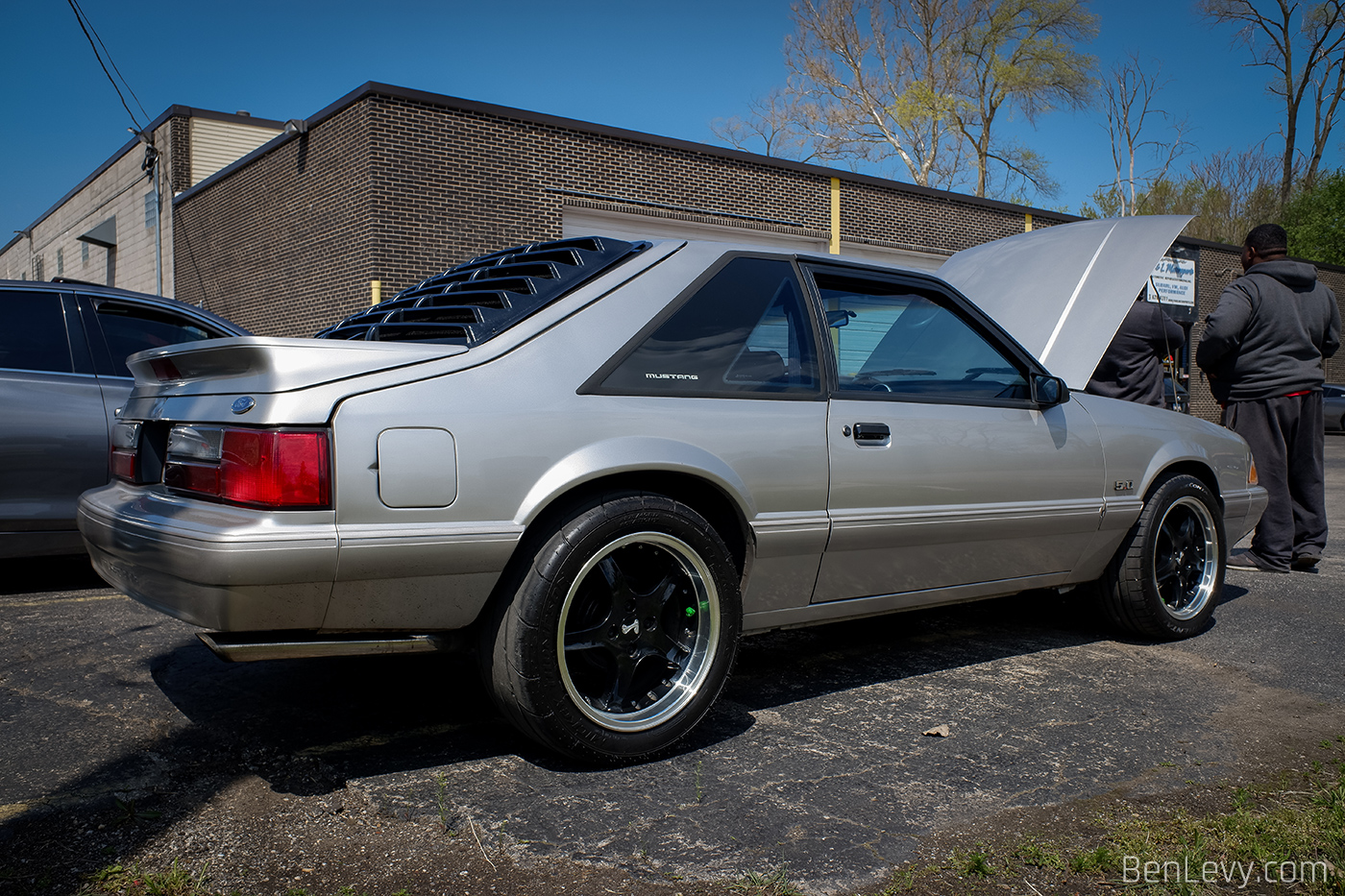 Silver Foxbody Mustang