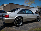 Silver Foxbody Mustang