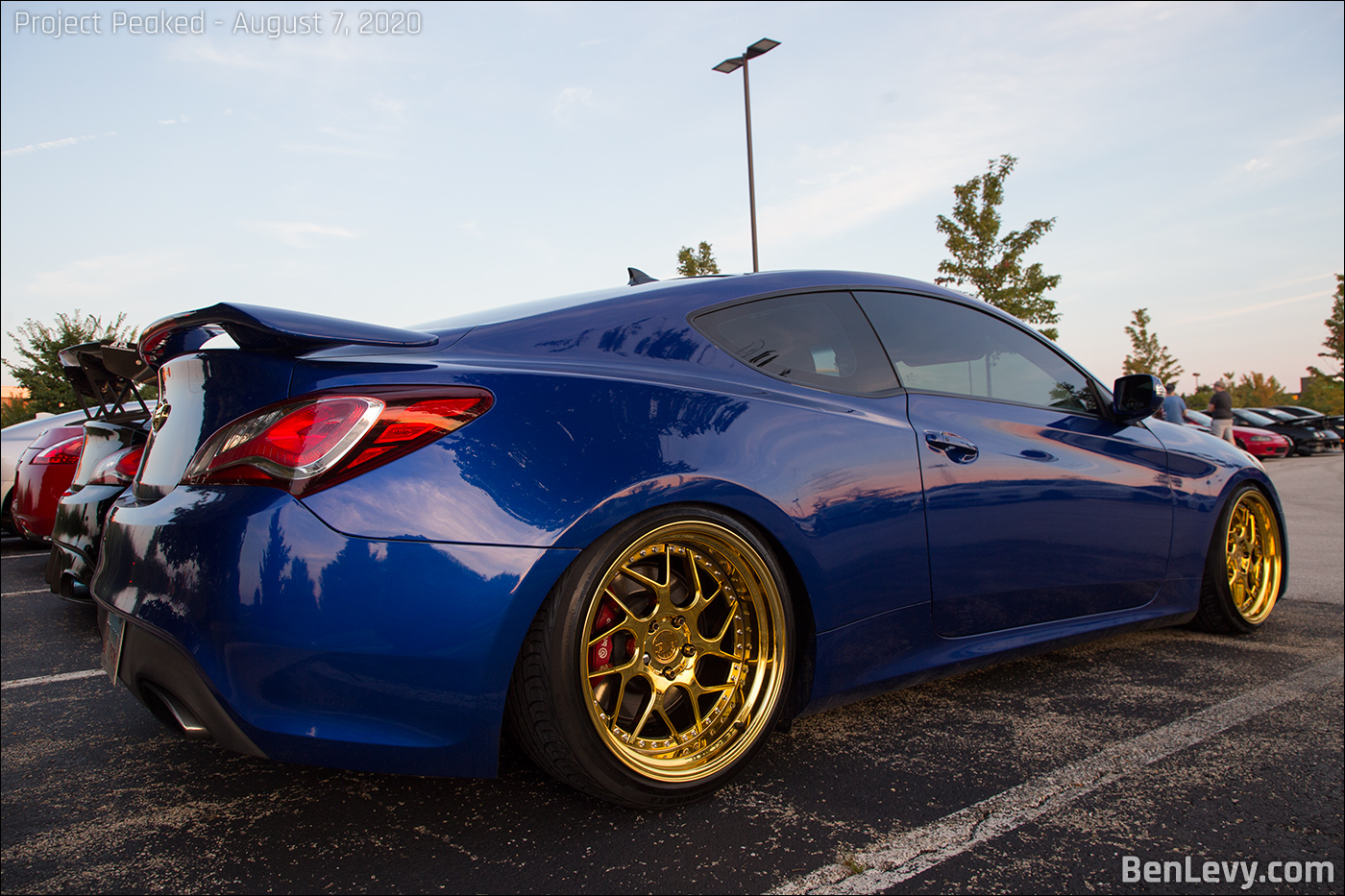 Blue Genesis Coupe with Aodhan DS01 Wheels in Gold