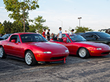 Red Mazda Miatas