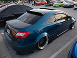 Blue Civic Si Coupe with Overfenders