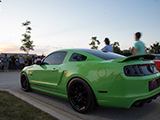 Green Ford Mustang GT
