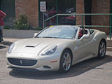 Silver Ferrari California in Chicago