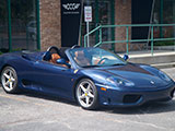 Blue Ferrari 360 Spider