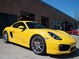Yellow 718 Porsche Cayman S