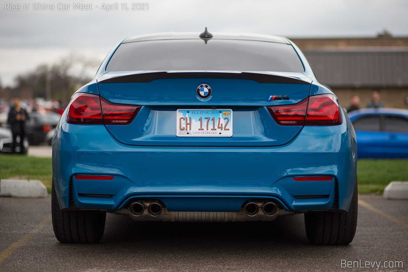 Rear of Blue F82 BMW M4
