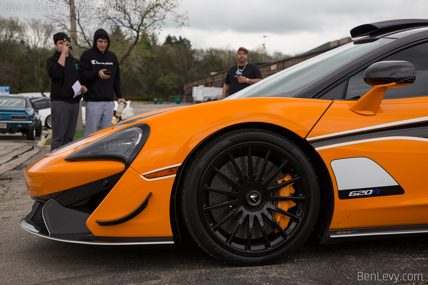 Front Wheel of Orange McLaren 620R