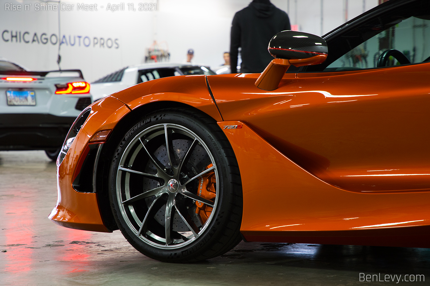 Front Wheel of Orange McLaren 720S