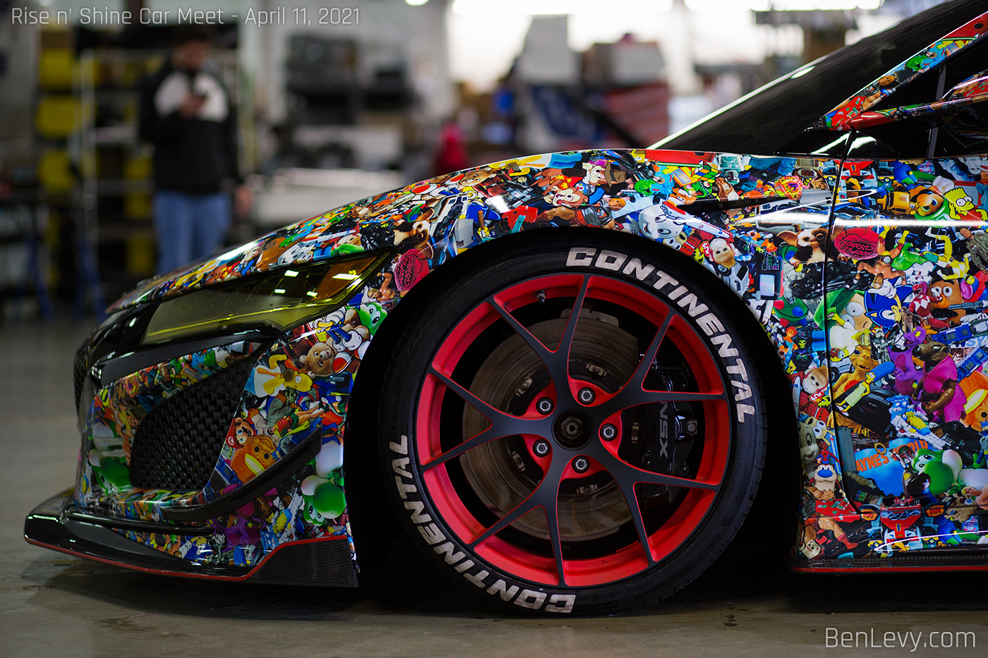 Stickerbombed Acura NSX at Chicago Auto Pros Lombard