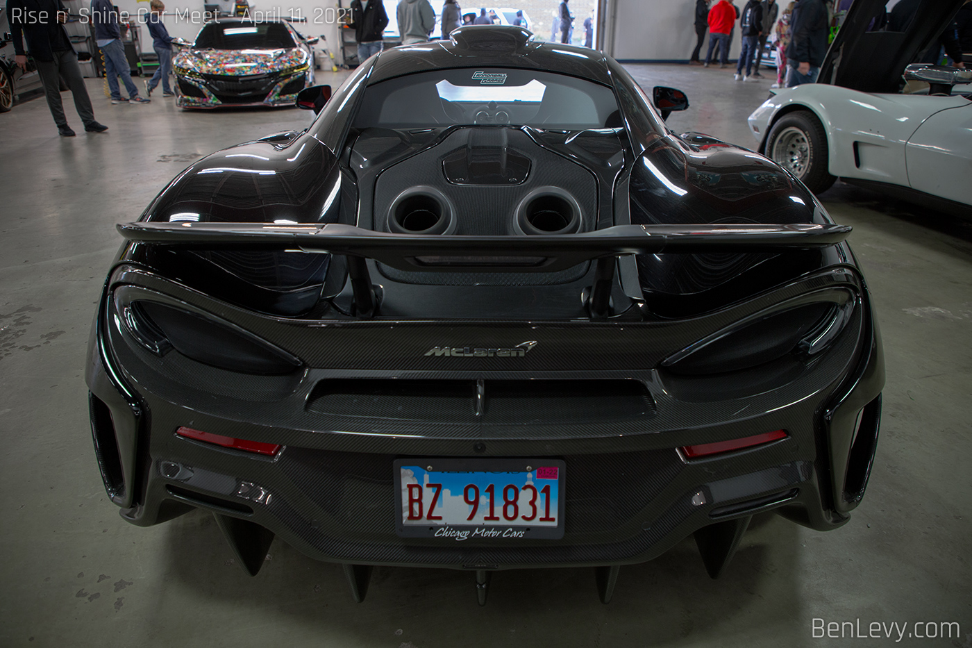 Rear of Black McLaren 600LT