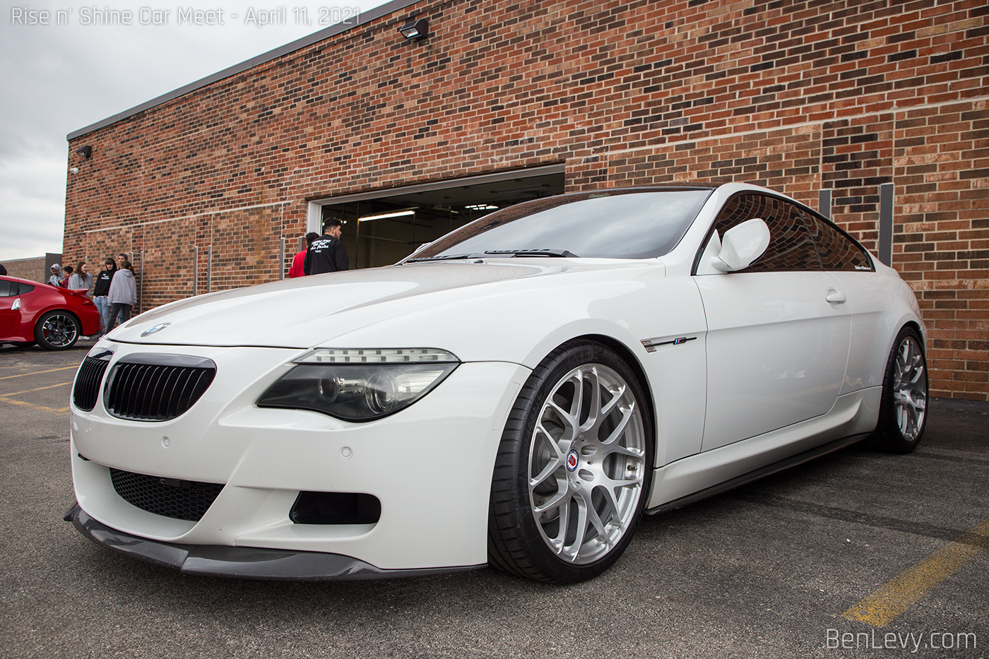White BMW M6 outside Chicago Auto Pros Lombard