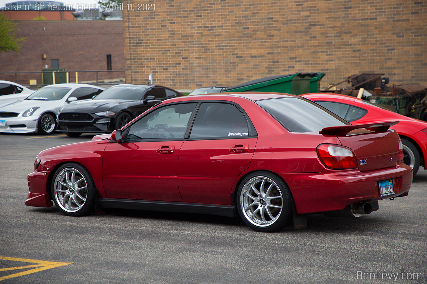 Red Subaru WRX Sedan