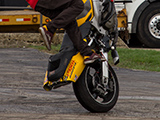 Justin Performing a Stunt on a Honda CBR 600F4i