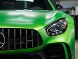 Front Grill of Green AMG GT-R