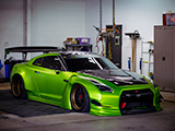 Green Nissan GT-R from Dream Army Crew