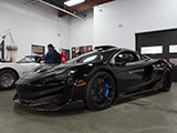 Black McLaren 600LT at Chicago Auto Pros Lombard