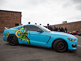 Dragonball Graphic on Blue Mustang Shelby GT350