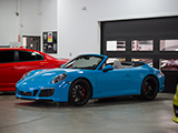 Blue Porsche 911 GTS Convertible
