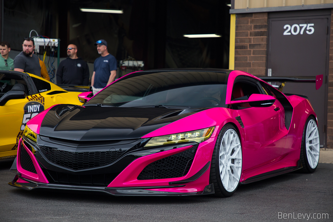 Acura NSX wrapped in Pink and Black