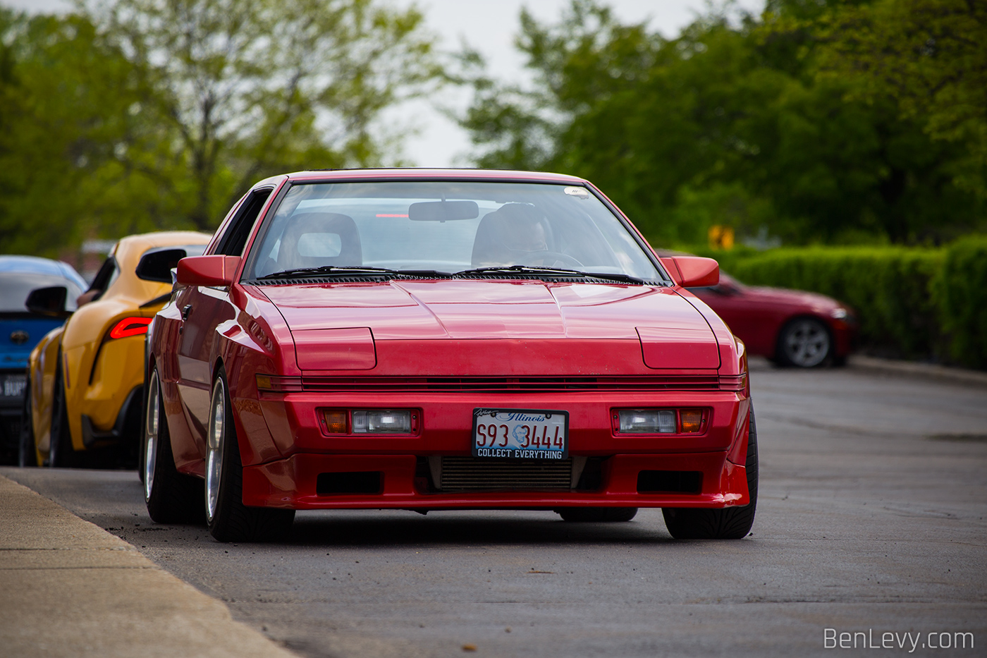 Red 1988 Chrysler Conquest TSI at Car Meet in Glenview