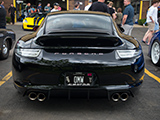 Clear Tails on Black 991 Porsche
