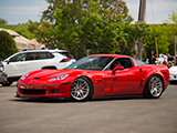 Red C6 Corvette Z06