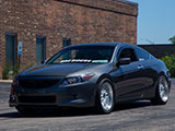 Grey Honda Accord Coupe with Bag Riders Sticker