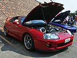 Red Single Turbo Toyota Supra