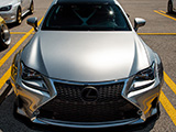Silver Lexus RC350 with Widebody