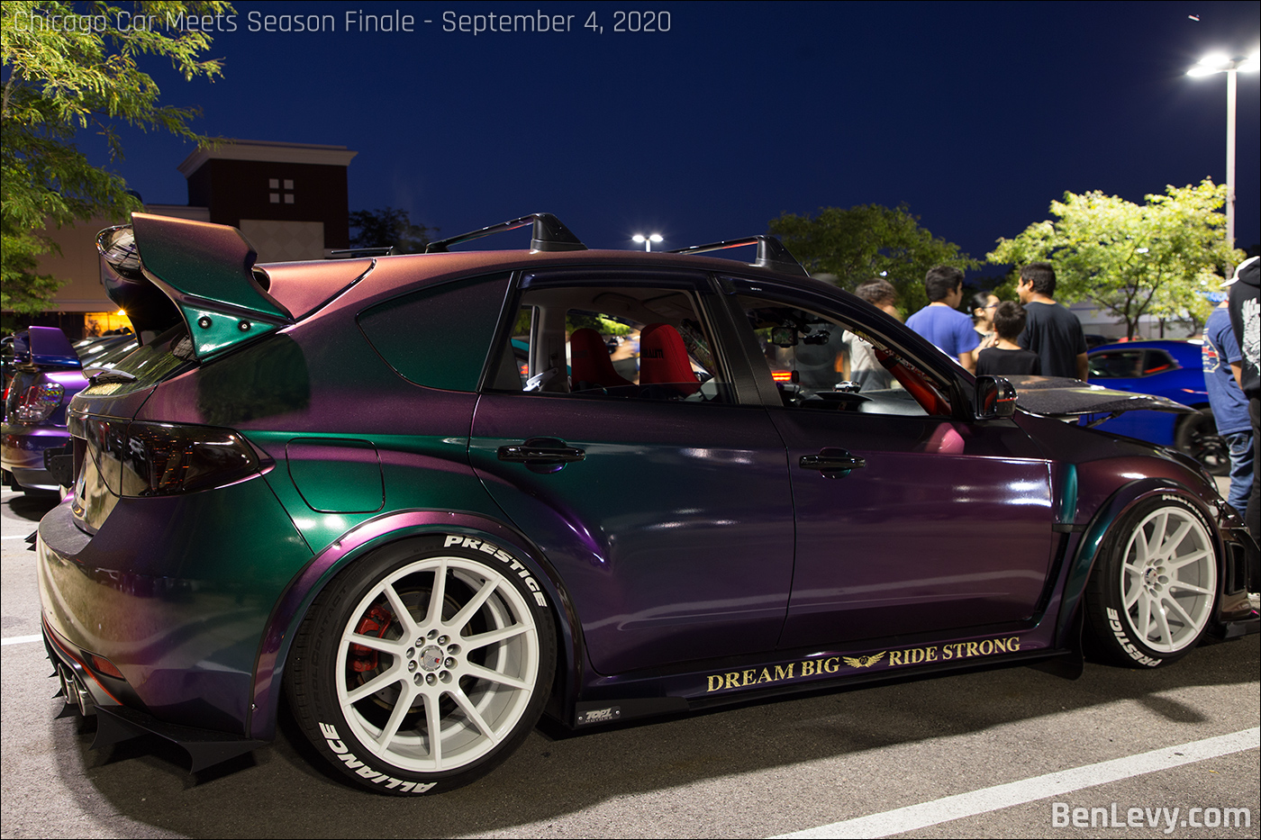 Chameleon Subaru WRX with Agency Power Carbon Fiber Rally Wing