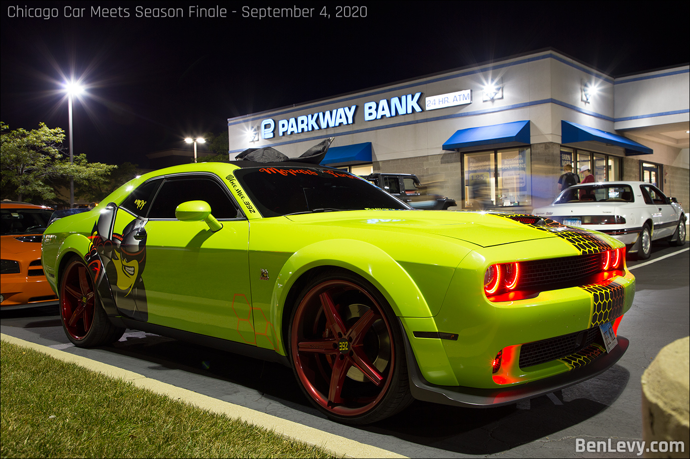 Green Dodge Challenger SRT 392