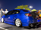 Blue Subaru WRX with rear diffuser