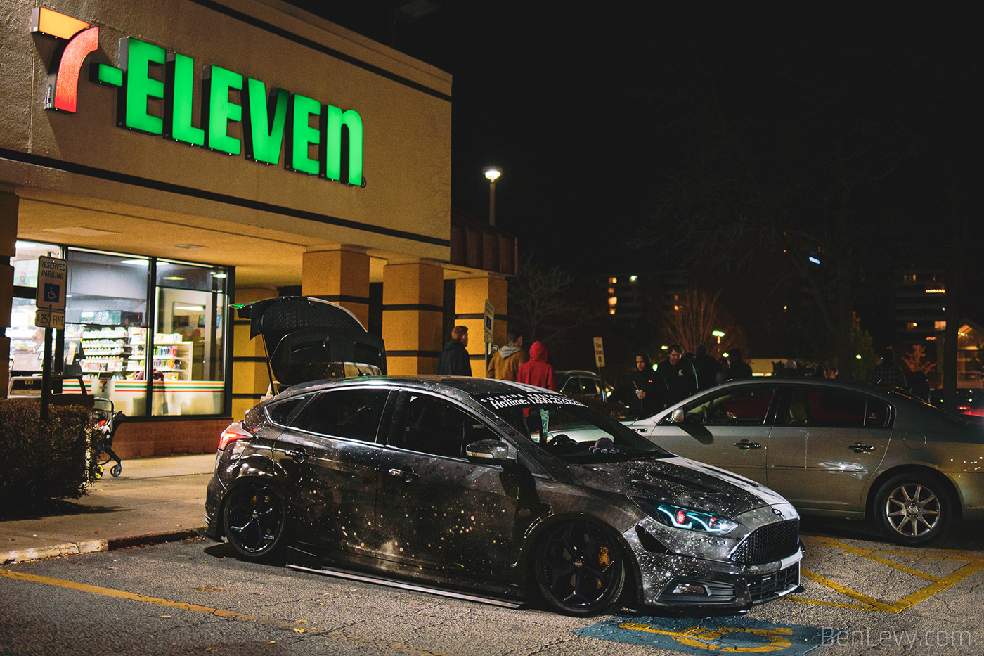 Wrapped Ford Focus at 7-Eleven Car Meet