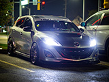 HID Lights Shining on Mazdaspeed3