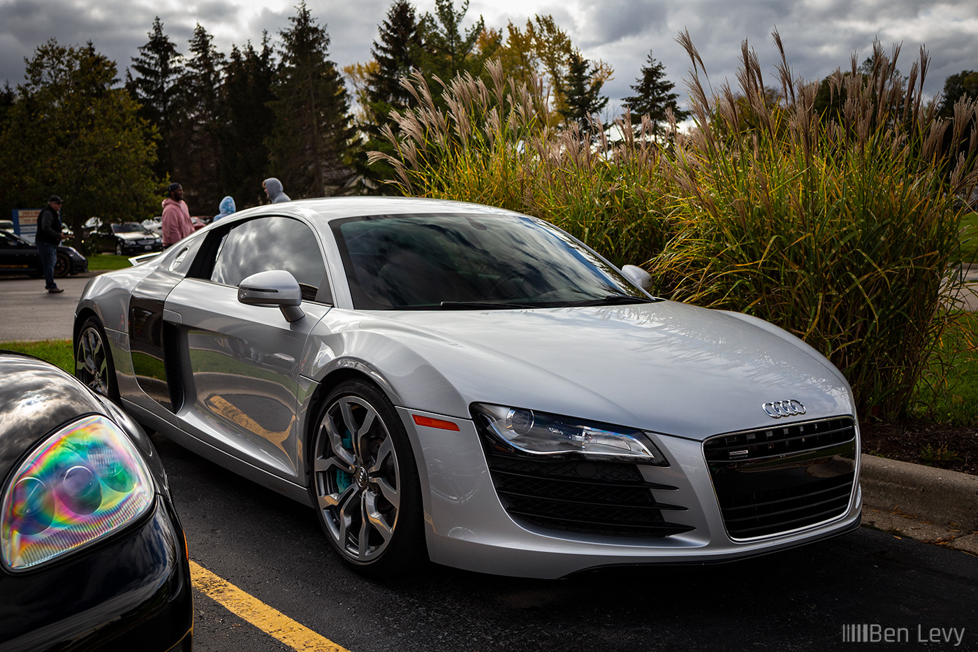 Silver Audi R8 at a Car Meet in Lake Forest