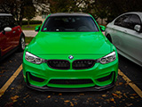 Front of Green F80 BMW M3