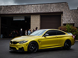 Phoenix Yellow BMW M4 at Executive Motor Carz Car Meet